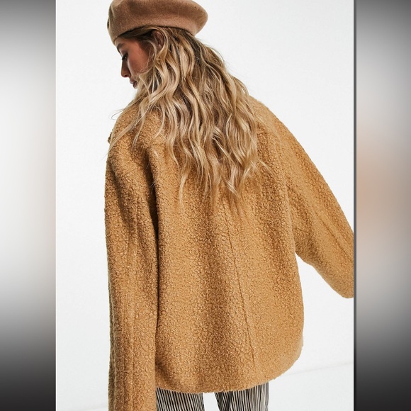 Asos Monki boucle camel colored jacket - Picture 6 of 7